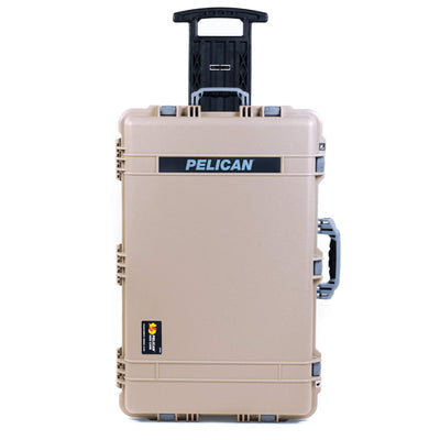 Pelican 1650 Case, Desert Tan with Silver Handles & Latches ColorCase