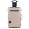 Pelican 1650 Case, Desert Tan with Yellow Handles & Push-Button Latches ColorCase