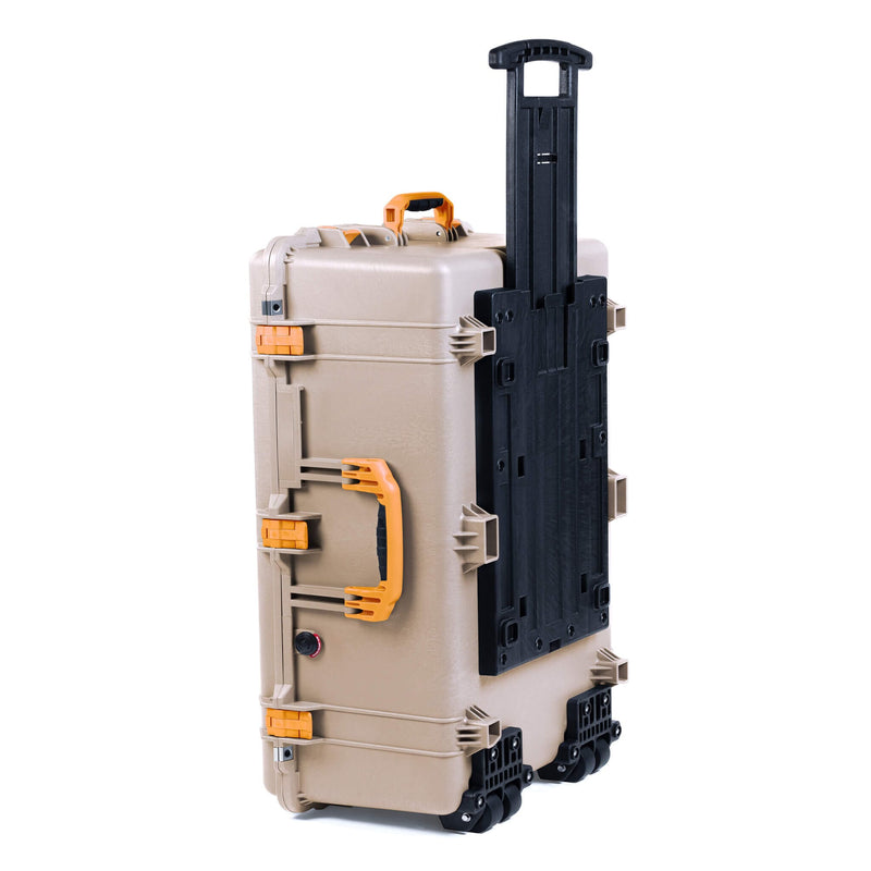 Pelican 1650 Case, Desert Tan with Yellow Handles & Latches ColorCase 