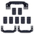 Pelican 1650 Replacement Handles & Latches Set - Black ColorCase 