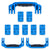Pelican 1650 Replacement Handles & Latches Set - Blue ColorCase 