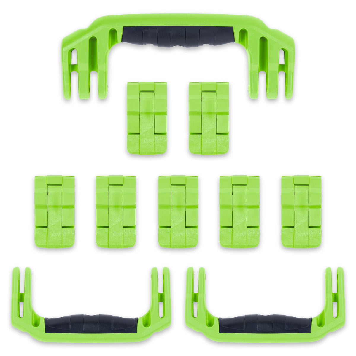 Pelican 1650 Replacement Handles &amp; Latches Set - Lime Green ColorCase 