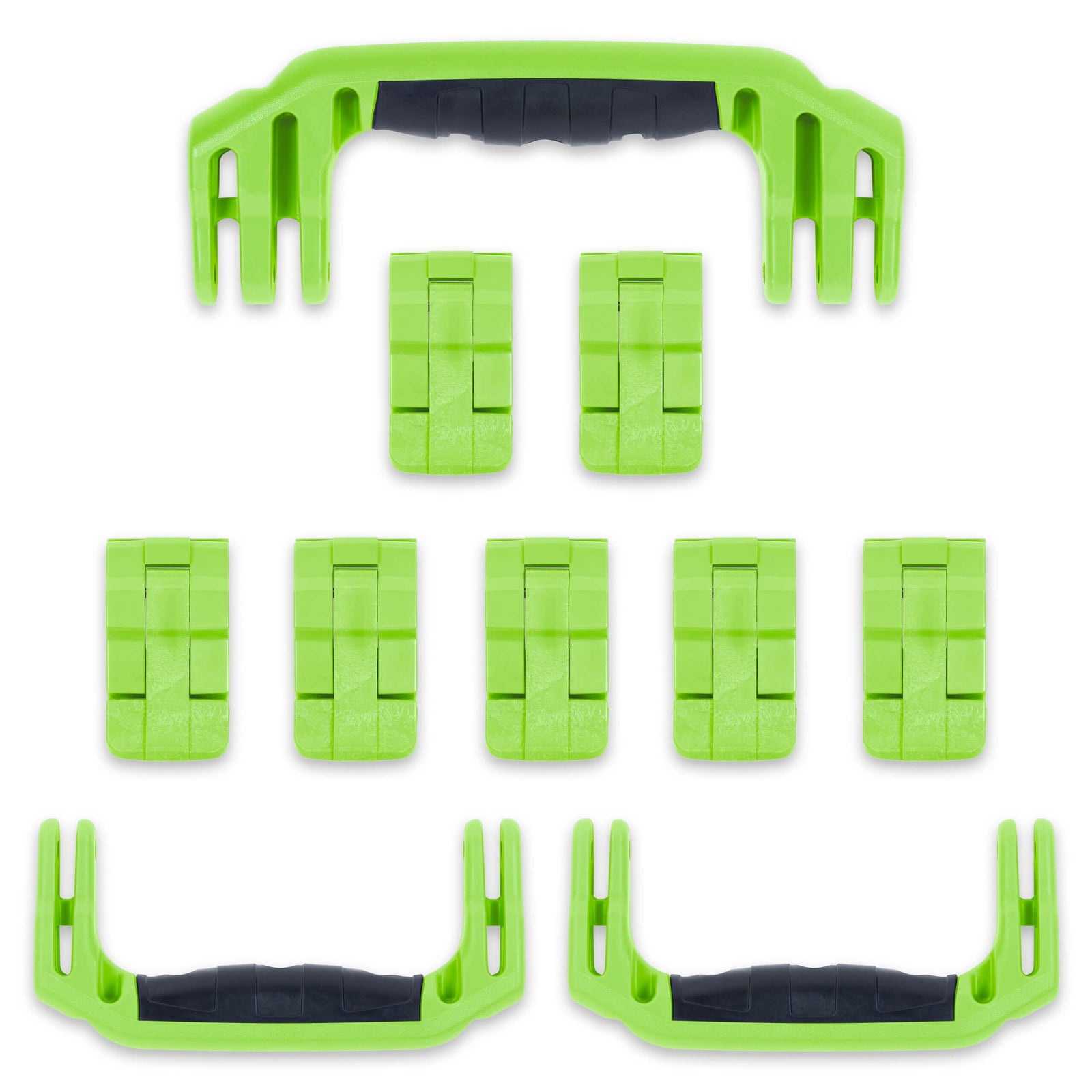 Pelican 1650 Replacement Handles & Latches Set - Lime Green ColorCase 