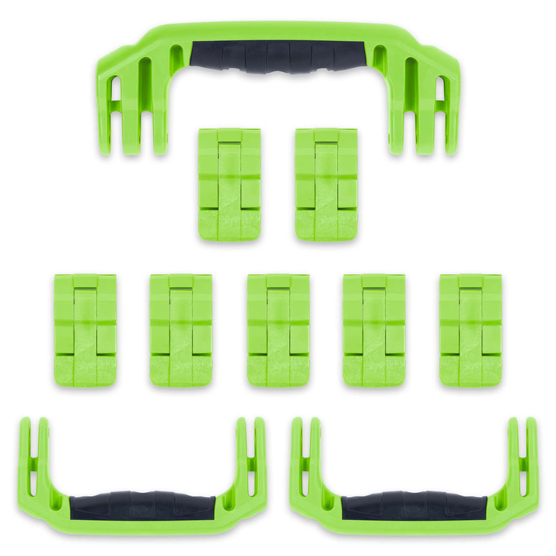 Pelican 1650 Replacement Handles & Latches Set - Lime Green ColorCase 