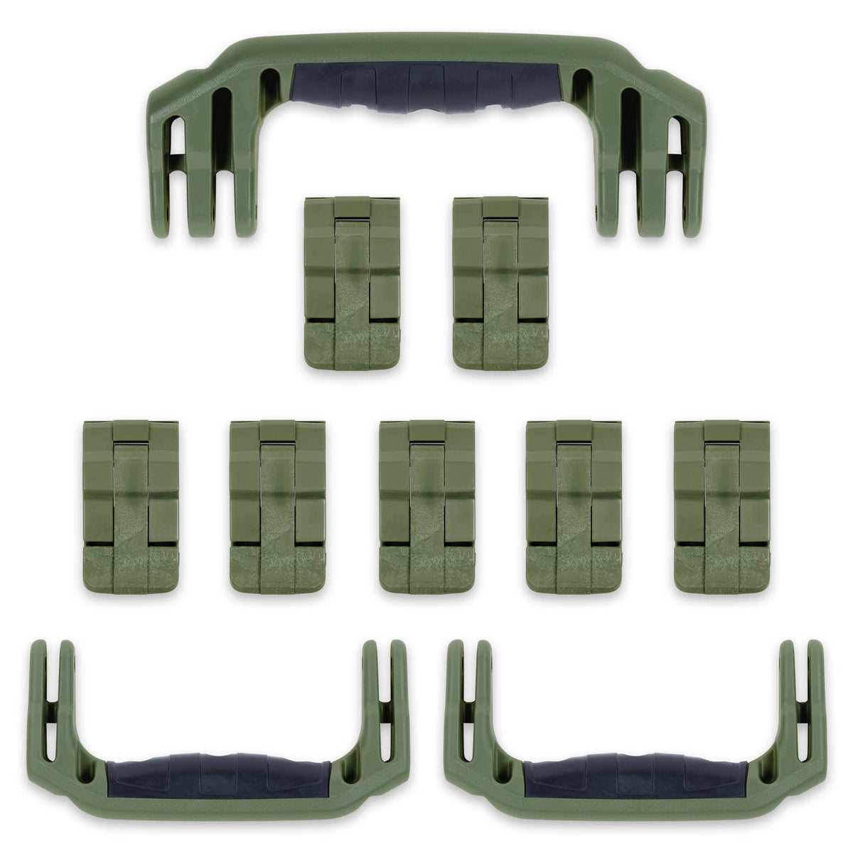 Pelican 1650 Replacement Handles &amp; Latches Set - OD Green ColorCase 