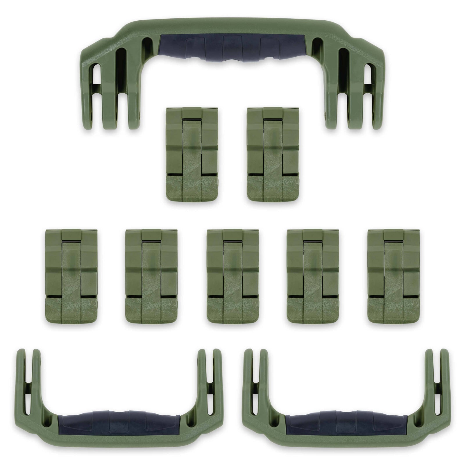 Pelican 1650 Replacement Handles & Latches Set - OD Green ColorCase 
