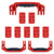 Pelican 1650 Replacement Handles & Latches Set - Red ColorCase 