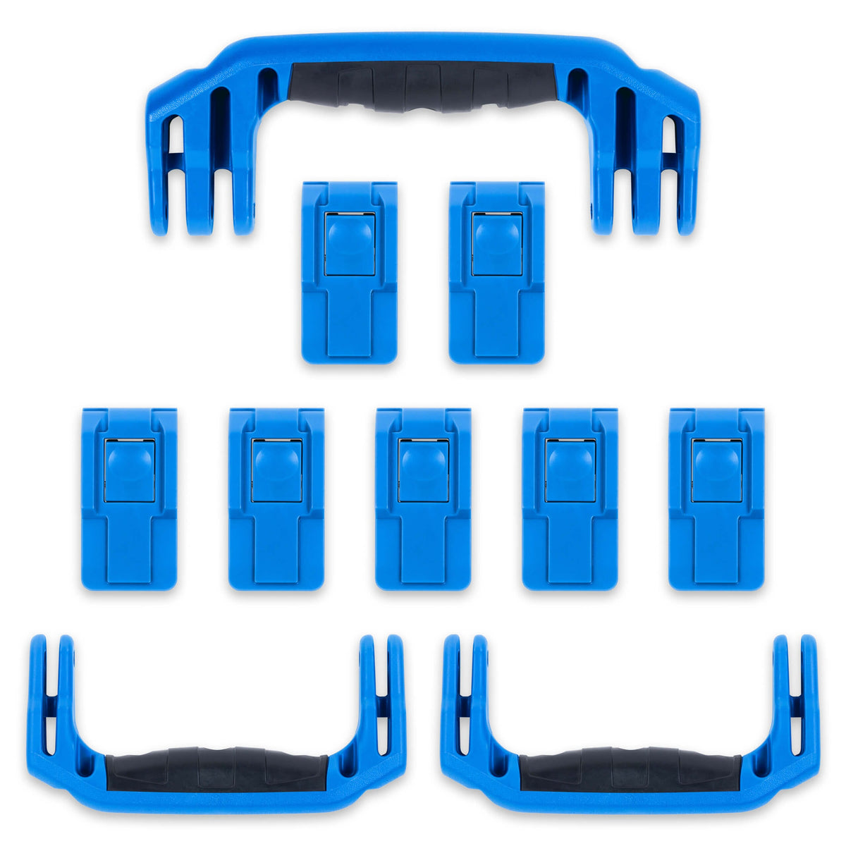 Pelican 1650 Replacement Handles &amp; Push-Button Latches Set - Blue ColorCase 