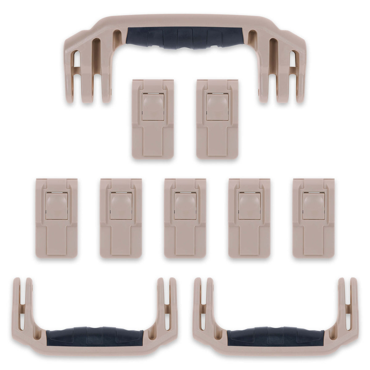 Pelican 1650 Replacement Handles &amp; Push-Button Latches Set - Desert Tan ColorCase 