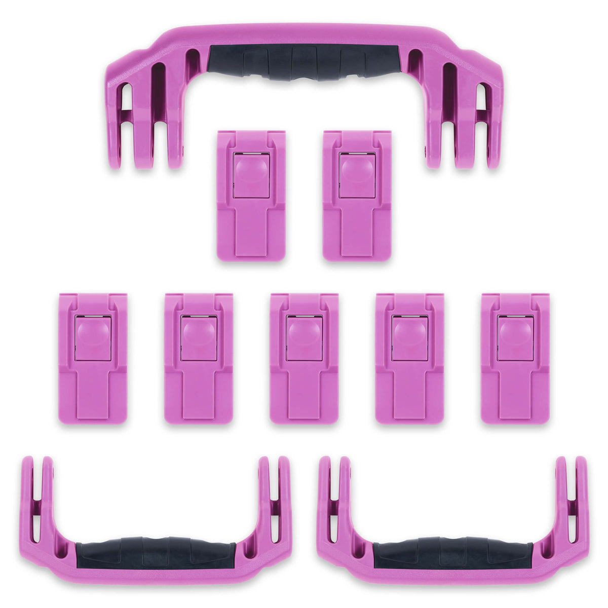 Pelican 1650 Replacement Handles &amp; Push-Button Latches Set - Magenta ColorCase 