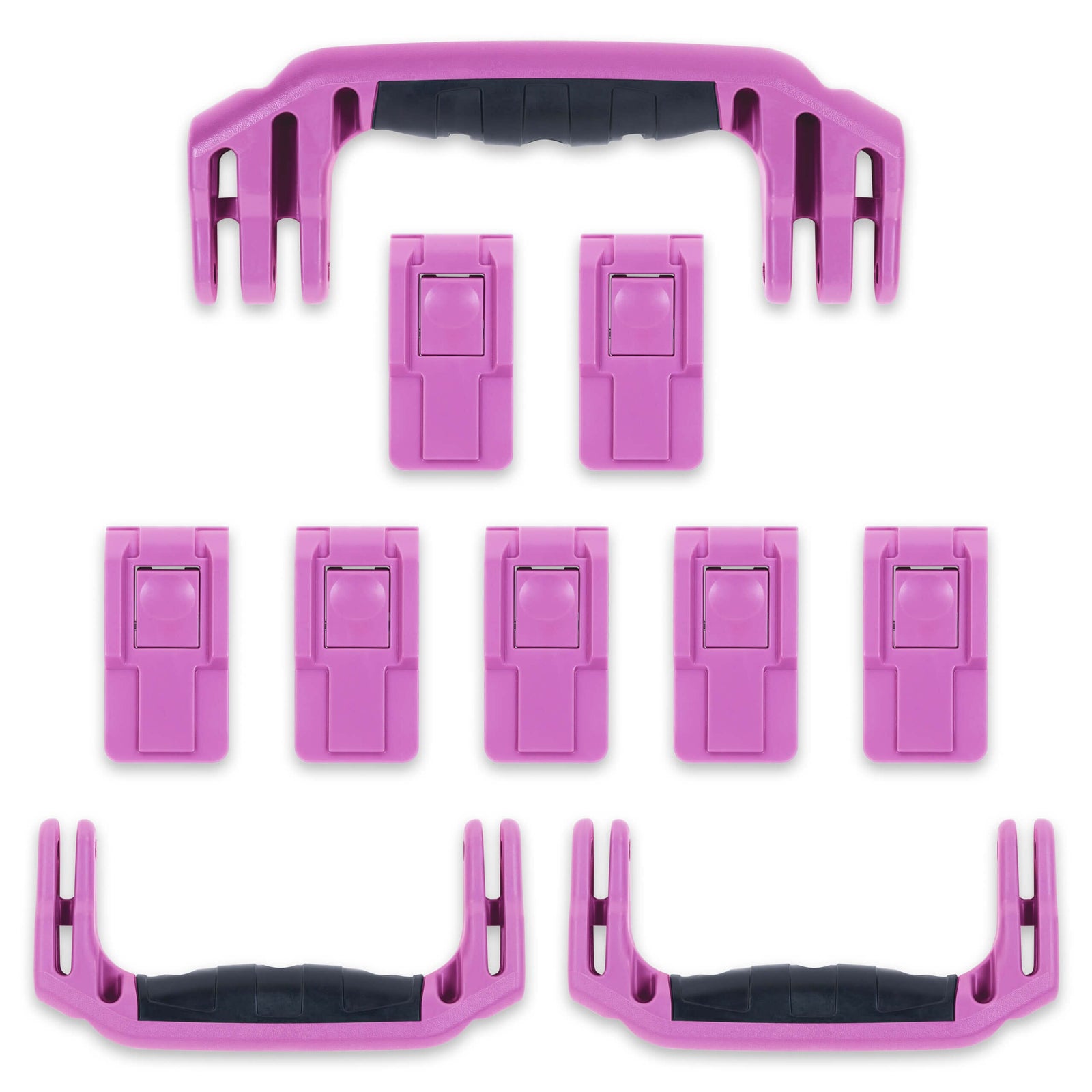 Pelican 1650 Replacement Handles & Push-Button Latches Set - Magenta ColorCase 