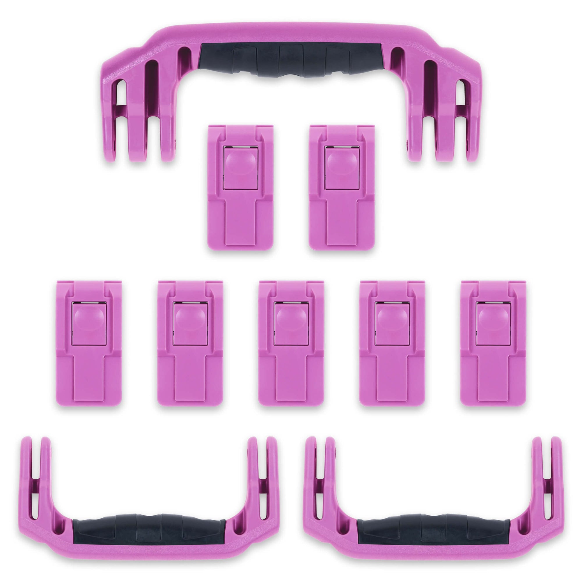 Pelican 1650 Replacement Handles & Push-Button Latches Set - Magenta ColorCase 