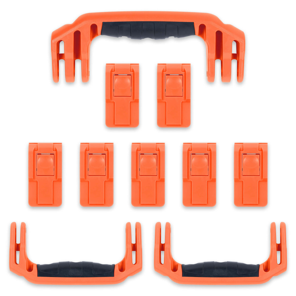 Pelican 1650 Replacement Handles &amp; Push-Button Latches Set - Orange ColorCase 