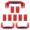 Pelican 1650 Replacement Handles & Latches, Red (Set of 3 Handles, 7 Push-Button Latches) ColorCase