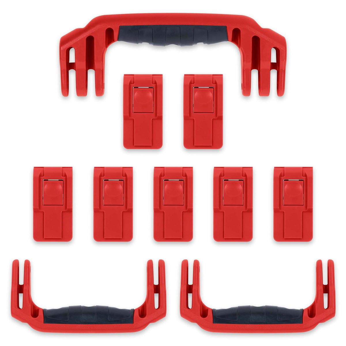 Pelican 1650 Replacement Handles &amp; Push-Button Latches Set - Red ColorCase 