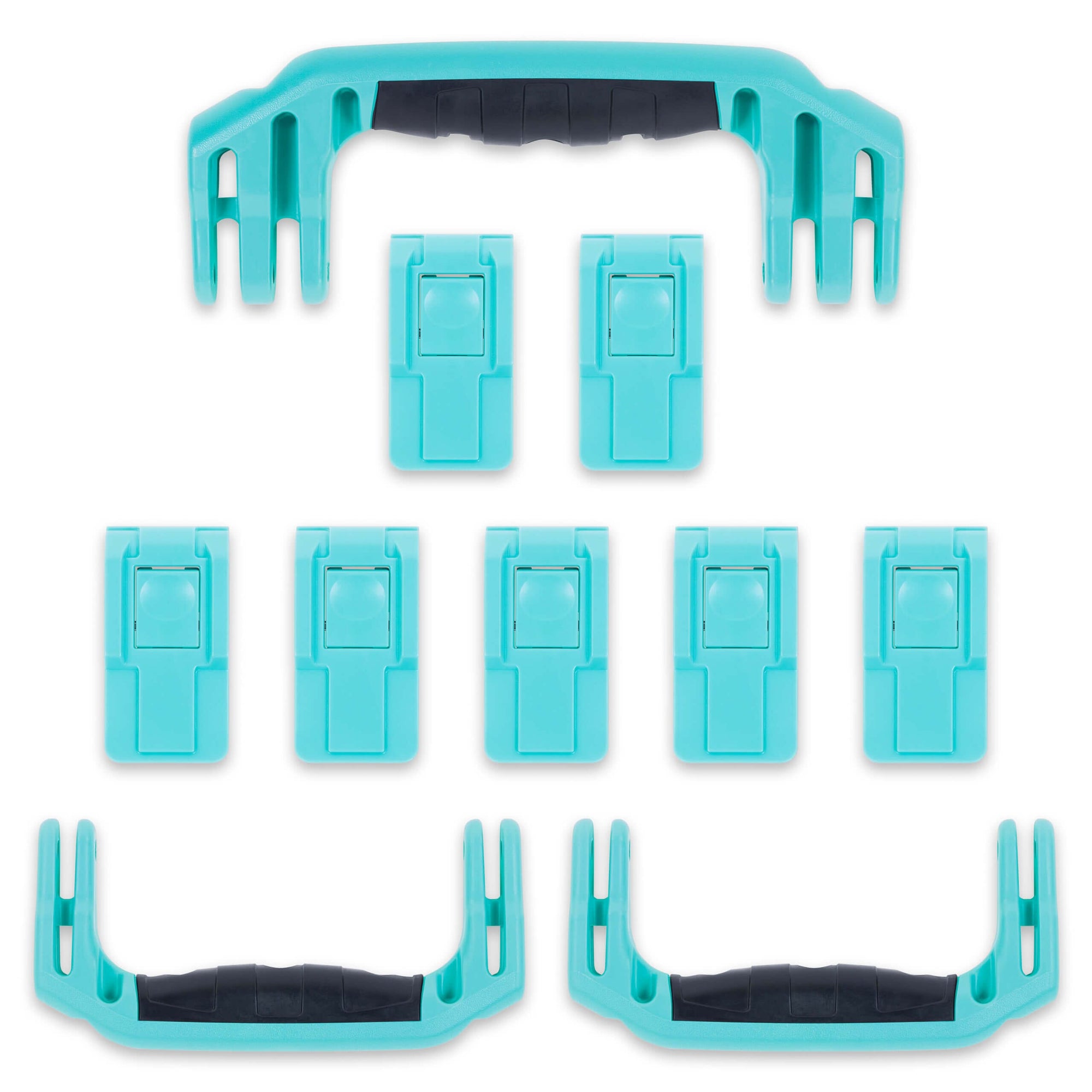 Pelican 1650 Replacement Handles & Push-Button Latches Set - Teal ColorCase 