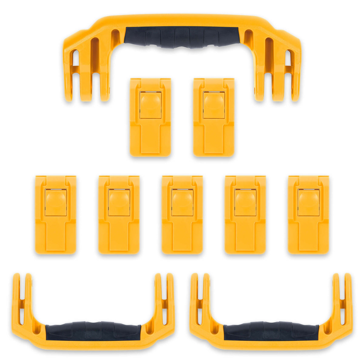 Pelican 1650 Replacement Handles &amp; Push-Button Latches Set - Yellow ColorCase 