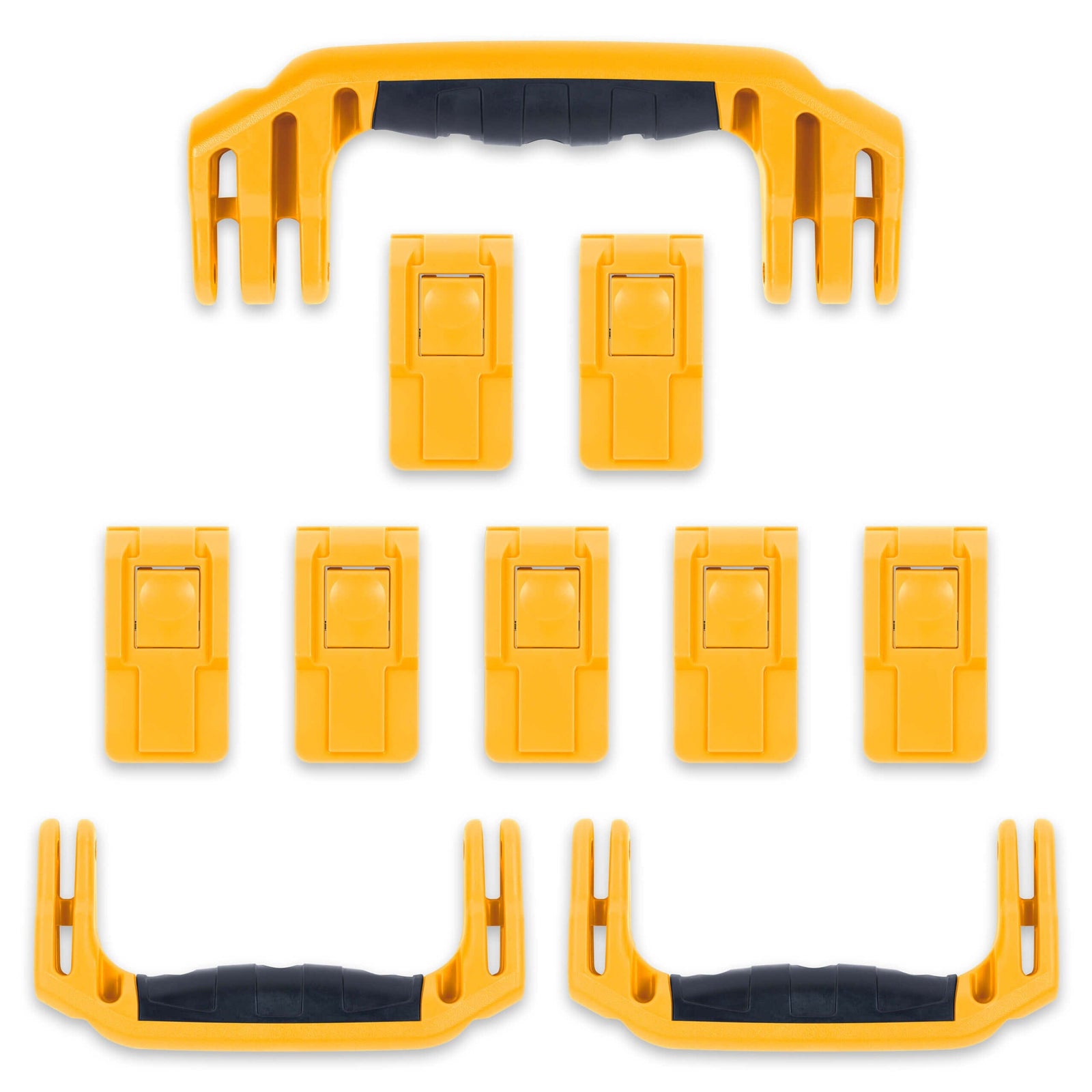Pelican 1650 Replacement Handles & Push-Button Latches Set - Yellow ColorCase 