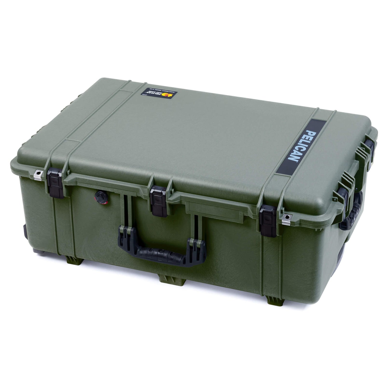 Pelican 1650 Case, OD Green with Black Handles & Push-Button Latches ColorCase 