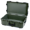 Pelican 1650 Case, OD Green with Black Handles & Push-Button Latches None (Case Only) ColorCase 016500-0000-130-111