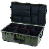 Pelican 1650 Case, OD Green with Black Handles & Latches TrekPak Divider System with Laptop Computer Pouch ColorCase 016500-0220-130-110