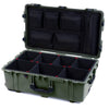 Pelican 1650 Case, OD Green with Black Handles & Latches TrekPak Divider System with Mesh Lid Organizer ColorCase 016500-0120-130-110
