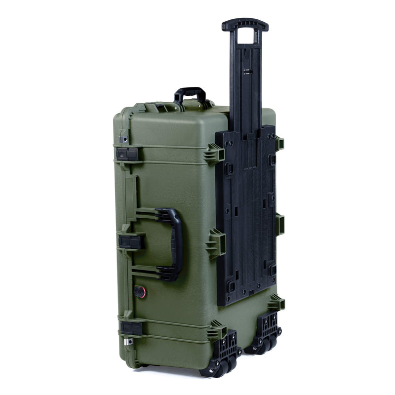 Pelican 1650 Case, OD Green with Black Handles & Push-Button Latches ColorCase 