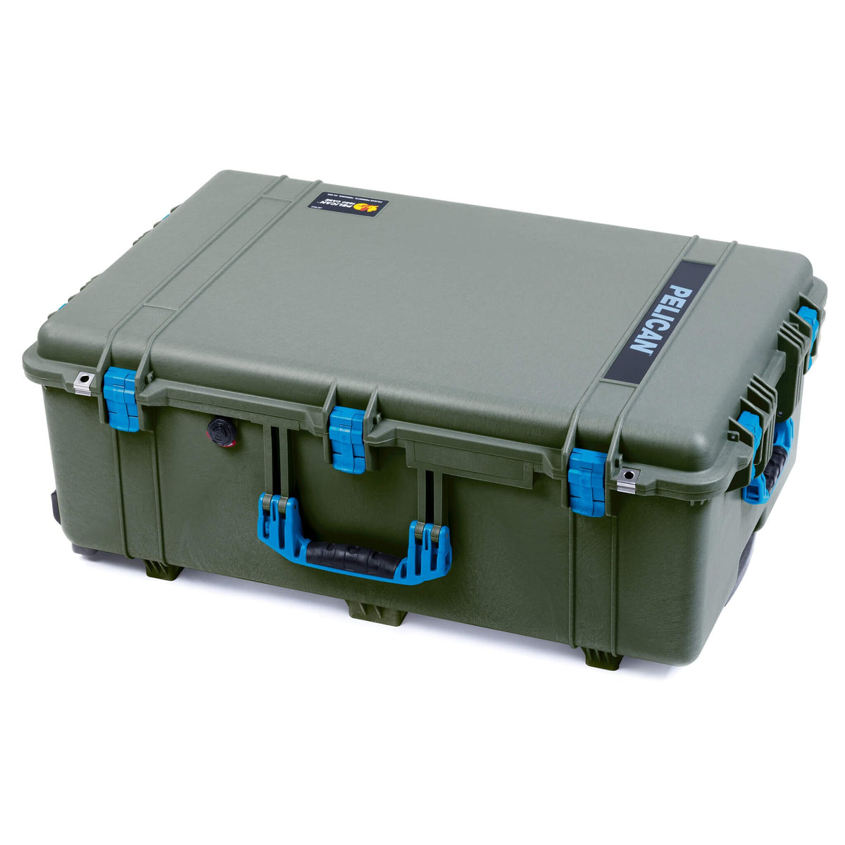 Pelican 1650 Case, OD Green with Blue Handles &amp; Latches ColorCase 