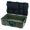 Pelican 1650 Case, OD Green with Blue Handles & Latches Laptop Computer Lid Pouch Only ColorCase 016500-0200-130-120