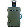 Pelican 1650 Case, OD Green with Blue Handles & Latches ColorCase