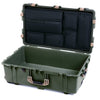Pelican 1650 Case, OD Green with Desert Tan Handles & Latches Laptop Computer Lid Pouch Only ColorCase 016500-0200-130-310