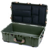 Pelican 1650 Case, OD Green with Desert Tan Handles & Push-Button Latches Laptop Computer Lid Pouch Only ColorCase 016500-0200-130-311