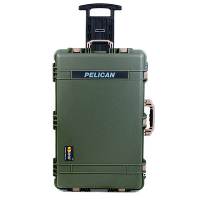 Pelican 1650 Case, OD Green with Desert Tan Handles & Latches ColorCase
