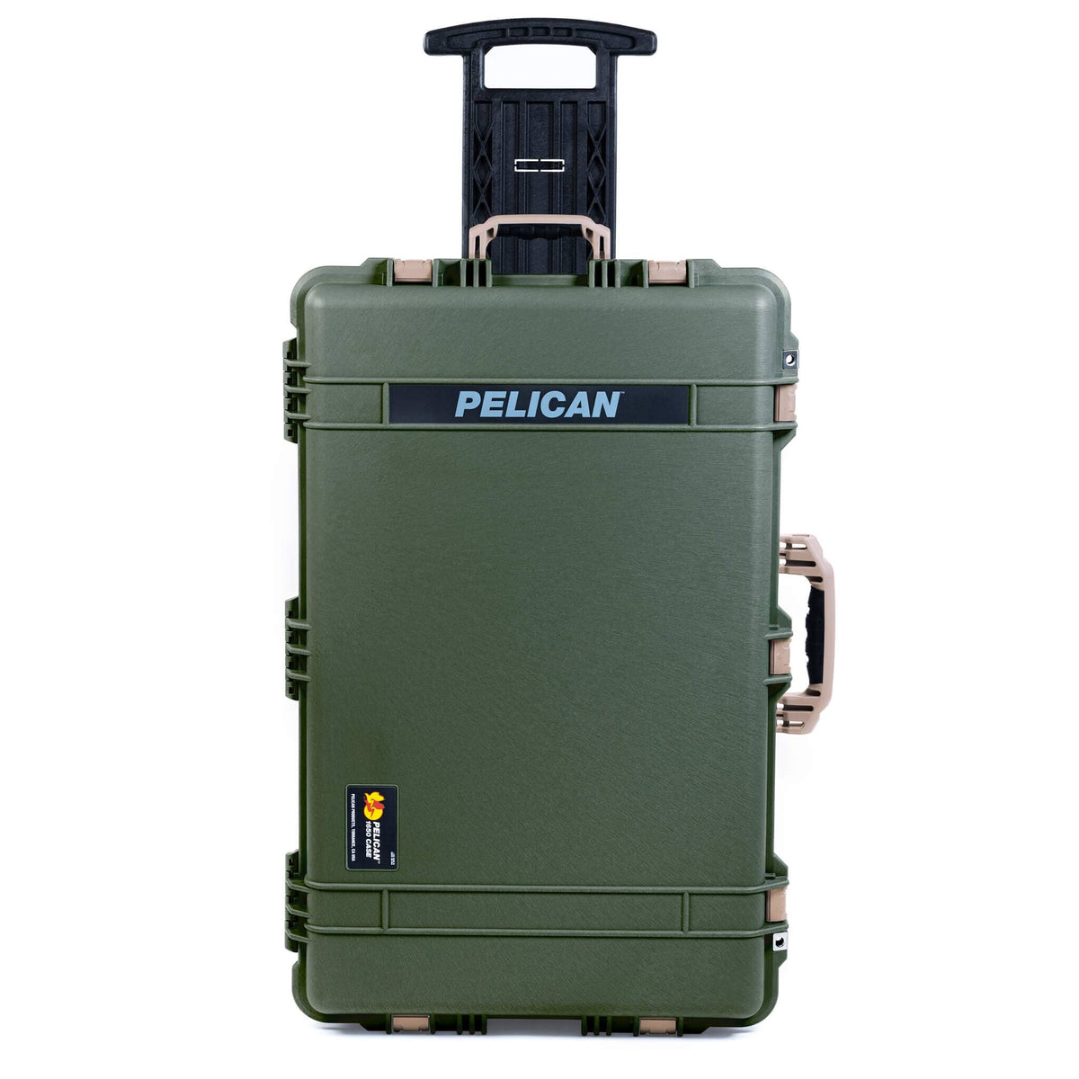 Pelican 1650 Case, OD Green with Desert Tan Handles &amp; Push-Button Latches ColorCase 