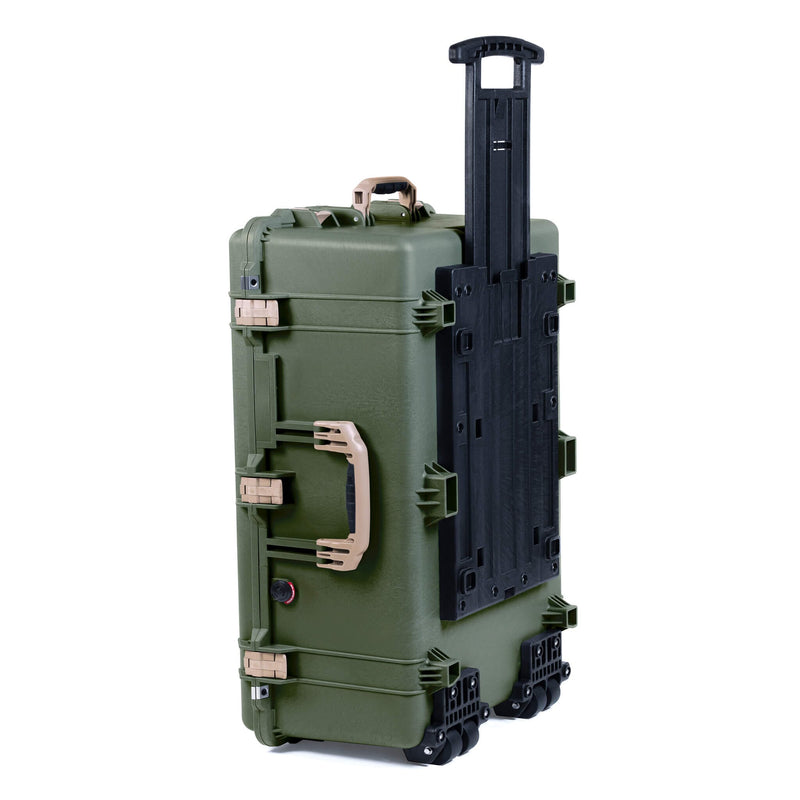 Pelican 1650 Case, OD Green with Desert Tan Handles & Latches ColorCase 