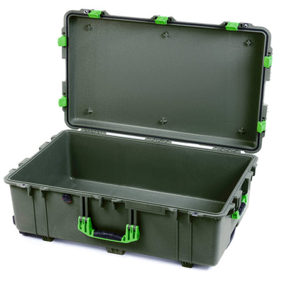 Pelican 1650 Case, OD Green with Lime Green Handles & Latches None (Case Only) ColorCase 016500-0000-130-300