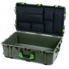 Pelican 1650 Case, OD Green with Lime Green Handles & Latches Laptop Computer Lid Pouch Only ColorCase 016500-0200-130-300