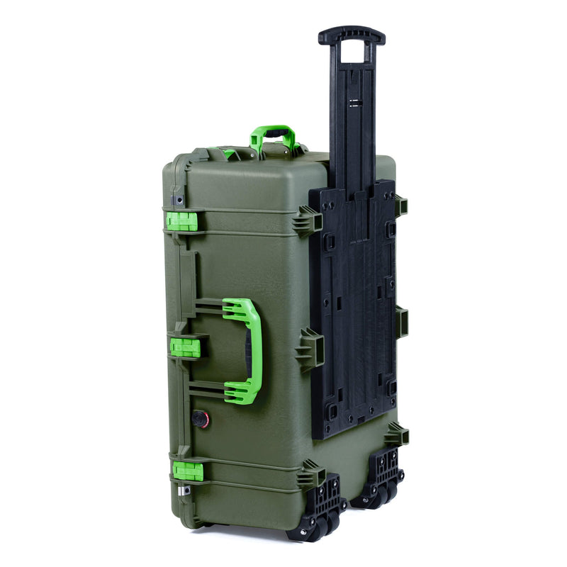 Pelican 1650 Case, OD Green with Lime Green Handles & Latches ColorCase 