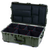 Pelican 1650 Case, OD Green TrekPak Divider System with Laptop Computer Pouch ColorCase 016500-0220-130-130