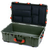 Pelican 1650 Case, OD Green with Orange Handles & Push-Button Latches Laptop Computer Lid Pouch Only ColorCase 016500-0200-130-151