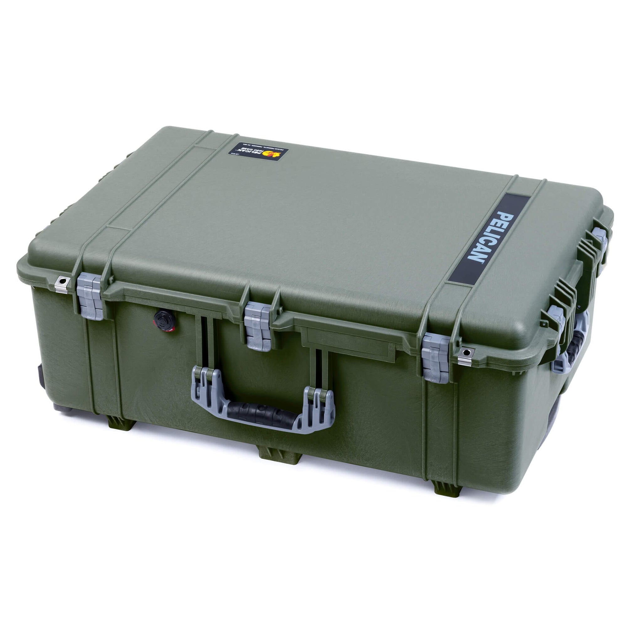 Pelican 1650 Case, OD Green with Silver Handles & Latches ColorCase 