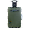 Pelican 1650 Case, OD Green with Silver Handles & Push-Button Latches ColorCase