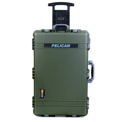 Pelican 1650 Case, OD Green with Silver Handles & Latches ColorCase