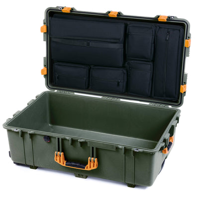 Pelican 1650 Case, OD Green with Yellow Handles & Latches Laptop Computer Lid Pouch Only ColorCase 016500-0200-130-240