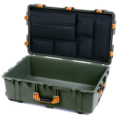 Pelican 1650 Case, OD Green with Yellow Handles & Push-Button Latches Laptop Computer Lid Pouch Only ColorCase 016500-0200-130-241