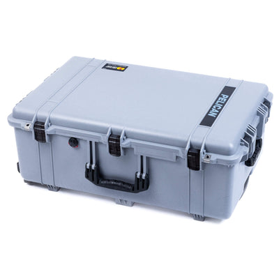 Pelican 1650 Case, Silver with Black Handles & Latches ColorCase