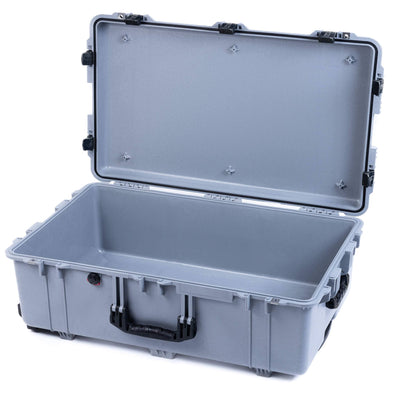 Pelican 1650 Case, Silver with Black Handles & Latches None (Case Only) ColorCase 016500-0000-180-110