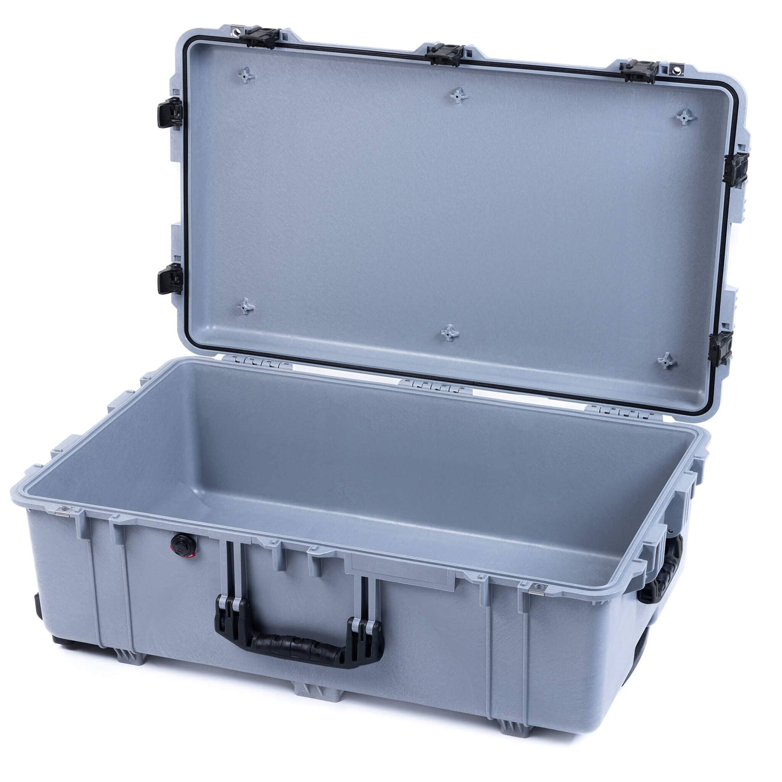 Pelican 1650 Case, Silver with Black Handles & Push-Button Latches None (Case Only) ColorCase 016500-0000-180-111