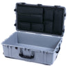 Pelican 1650 Case, Silver with Black Handles & Latches Laptop Computer Lid Pouch Only ColorCase 016500-0200-180-110