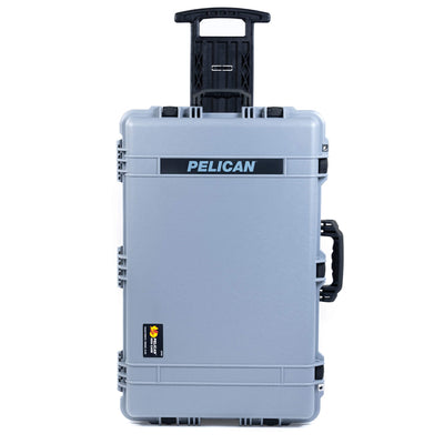 Pelican 1650 Case, Silver with Black Handles & Latches ColorCase